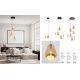 Pendule, Lustre suspendate - Pendul LED modern, Metal, Sticla, Champaign, ALISH