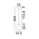 Pendule, Lustre suspendate - Pendul LED modern, Metal, Sticla, Fumuriu, Nali