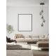 Pendule, Lustre suspendate - Lustra moderna cu 5 pendule LED, Metal, Sticla, Fumuriu, Nali