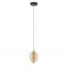 Pendul LED modern, Metal, Sticla, Champaign, Nali