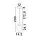 Pendule, Lustre suspendate - Pendul LED modern, Metal, Sticla, Champaign, Nali
