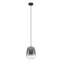 Pendul LED modern, Metal, Sticla, Gri Fumuriu, OBLO