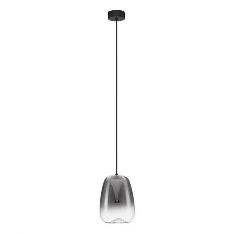 Pendule, Lustre suspendate - Pendul LED modern, Metal, Sticla, Gri Fumuriu, OBLO