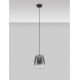 Pendule, Lustre suspendate - Pendul LED modern, Metal, Sticla, Gri Fumuriu, OBLO