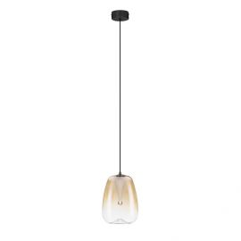 Pendule, Lustre suspendate - Pendul LED modern, Metal, Sticla, Chihlimbar, OBLO