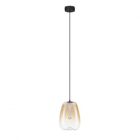 Pendule, Lustre suspendate - Pendul LED modern, Metal, Sticla, Chihlimbar, OBLO