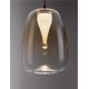 Pendule, Lustre suspendate - Pendul LED modern, Metal, Sticla, Chihlimbar, OBLO