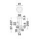 Pendule, Lustre suspendate - Lustra moderna cu 3 pendule LED, Metal, Sticla, Gri Fumuriu, OBLO