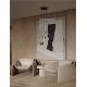 Pendule, Lustre suspendate - Lustra moderna cu 3 pendule LED, Metal, Sticla, Gri Fumuriu, OBLO