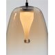 Pendule, Lustre suspendate - Lustra moderna cu 3 pendule LED, Metal, Sticla, Chihlimbar, OBLO