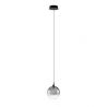 Pendul LED modern, Metal, Sticla, Fumuriu, ORENDA