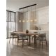 Pendule, Lustre suspendate - Lustra moderna cu 5 pendule LED, Metal, Sticla, Champaign, ORENDA