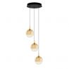 Lustra moderna cu 3 pendule LED, Metal, Sticla, Champaign, ORENDA