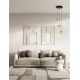 Pendule, Lustre suspendate - Lustra moderna cu 3 pendule LED, Metal, Sticla, Champaign, ORENDA