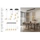 Pendule, Lustre suspendate - Pendul LED modern, Metal, Sticla, Champaign, ORENDA