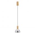 Pendul LED modern, Metal, Sticla, Fumuriu, Voi