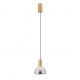 Pendul LED modern, Metal, Sticla, Fumuriu, Voi