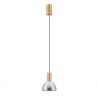 Pendul LED modern, Metal, Sticla, Fumuriu, Voi