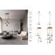 Pendule, Lustre suspendate - Pendul LED modern, Metal, Sticla, Fumuriu, Voi
