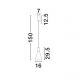 Pendule, Lustre suspendate - Pendul LED modern, Metal, Sticla, Fumuriu, Voi