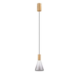 Pendul LED modern, Metal, Sticla, Fumuriu, Voi