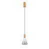 Pendul LED modern, Metal, Sticla, Fumuriu, Voi