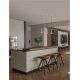 Pendule, Lustre suspendate - Pendul LED modern, Metal, Sticla, Fumuriu, Voi