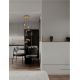 Pendule, Lustre suspendate - Lustra moderna cu 3 pendule LED, Metal, Sticla, Fumuriu, Voi