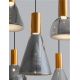 Pendule, Lustre suspendate - Lustra moderna cu 5 pendule LED, Metal, Sticla, Fumuriu, Voi