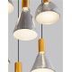 Pendule, Lustre suspendate - Lustra moderna cu 5 pendule LED, Metal, Sticla, Fumuriu, Voi