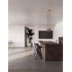 Pendule, Lustre suspendate - Lustra moderna cu 4 pendule LED, Metal, Sticla, Fumuriu, Voi
