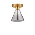 Plafoniera, Spot aplicat LED, Metal, Sticla, Fumuriu, Voi
