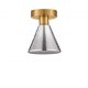 Plafoniera, Spot aplicat LED, Metal, Sticla, Fumuriu, Voi