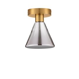 Plafoniere cu spoturi, Spoturi aplicate - Plafoniera, Spot aplicat LED, Metal, Sticla, Fumuriu, Voi