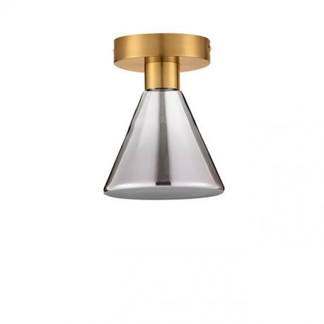Plafoniere cu spoturi, Spoturi aplicate - Plafoniera, Spot aplicat LED, Metal, Sticla, Fumuriu, Voi