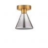 Plafoniera, Spot aplicat LED, Metal, Sticla, Fumuriu, Voi