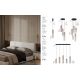 Pendule, Lustre suspendate - Pendul LED modern, Metal, Sticla, Moca, SANO