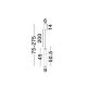 Pendule, Lustre suspendate - Pendul LED modern, Metal, Sticla, Moca, SANO