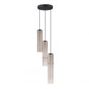 Lustra moderna cu 3 pendule LED, Metal, Sticla, Moca, SANO