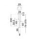 Pendule, Lustre suspendate - Lustra moderna cu 3 pendule LED, Metal, Sticla, Moca, SANO