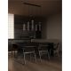 Pendule, Lustre suspendate - Lustra moderna cu 5 pendule LED, Metal, Sticla, Moca, SANO