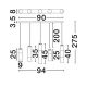 Pendule, Lustre suspendate - Lustra moderna cu 5 pendule LED, Metal, Sticla, Cognac, SANO
