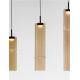 Pendule, Lustre suspendate - Lustra moderna cu 5 pendule LED, Metal, Sticla, Cognac, SANO