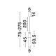 Pendule, Lustre suspendate - Pendul LED modern, Metal, Sticla, Cognac, SANO