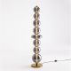 Lampadare - Lampadar LED modern, Metal, Auriu, Sticla, Fumurie, NAVI