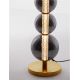 Lampadare - Lampadar LED modern, Metal, Auriu, Sticla, Fumurie, NAVI