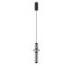 Pendul LED modern, Metal, Negru, Sticla, Fumurie, Ulon
