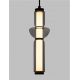 Pendule, Lustre suspendate - Pendul LED modern, Metal, Negru, Sticla, Fumurie, Ulon