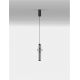 Pendule, Lustre suspendate - Pendul LED modern, Metal, Negru, Sticla, Fumurie, Ulon