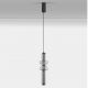 Pendule, Lustre suspendate - Pendul LED modern, Metal, Negru, Sticla, Fumurie, Ulon